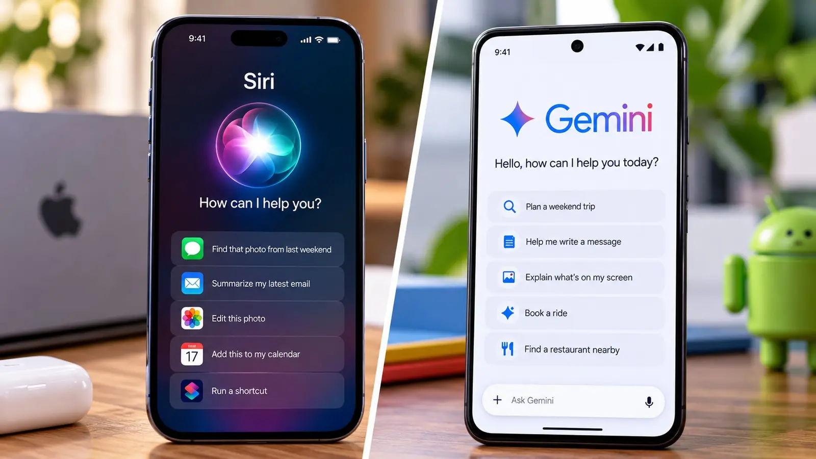 Siri sau Gemini: care asistent AI e mai bun în 2026?